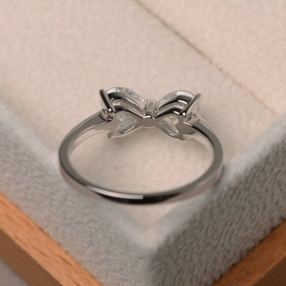 💥 Pure And Fresh Bow Anillos Lovely Rings for Women, PD032 - Picture 5 of 6